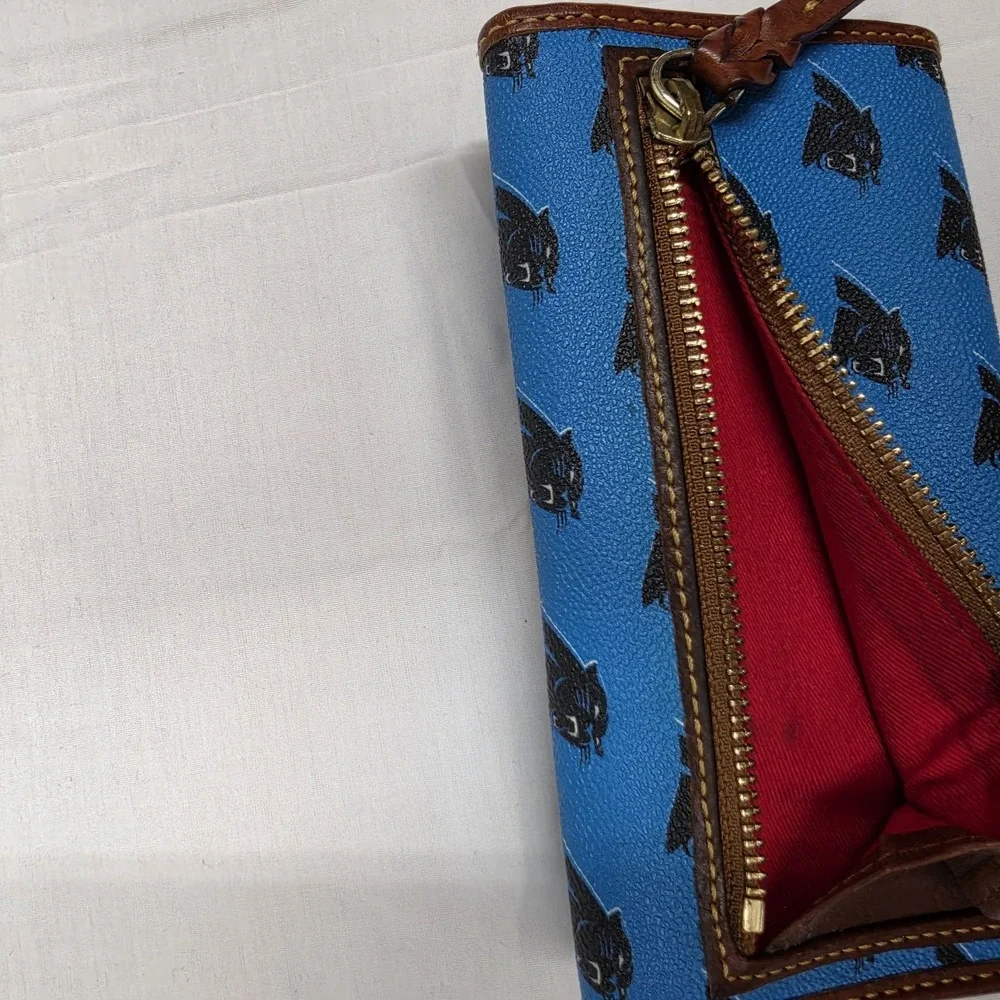 Dooney & Bourke Carolina Panthers Continental Clutch NFL Blue